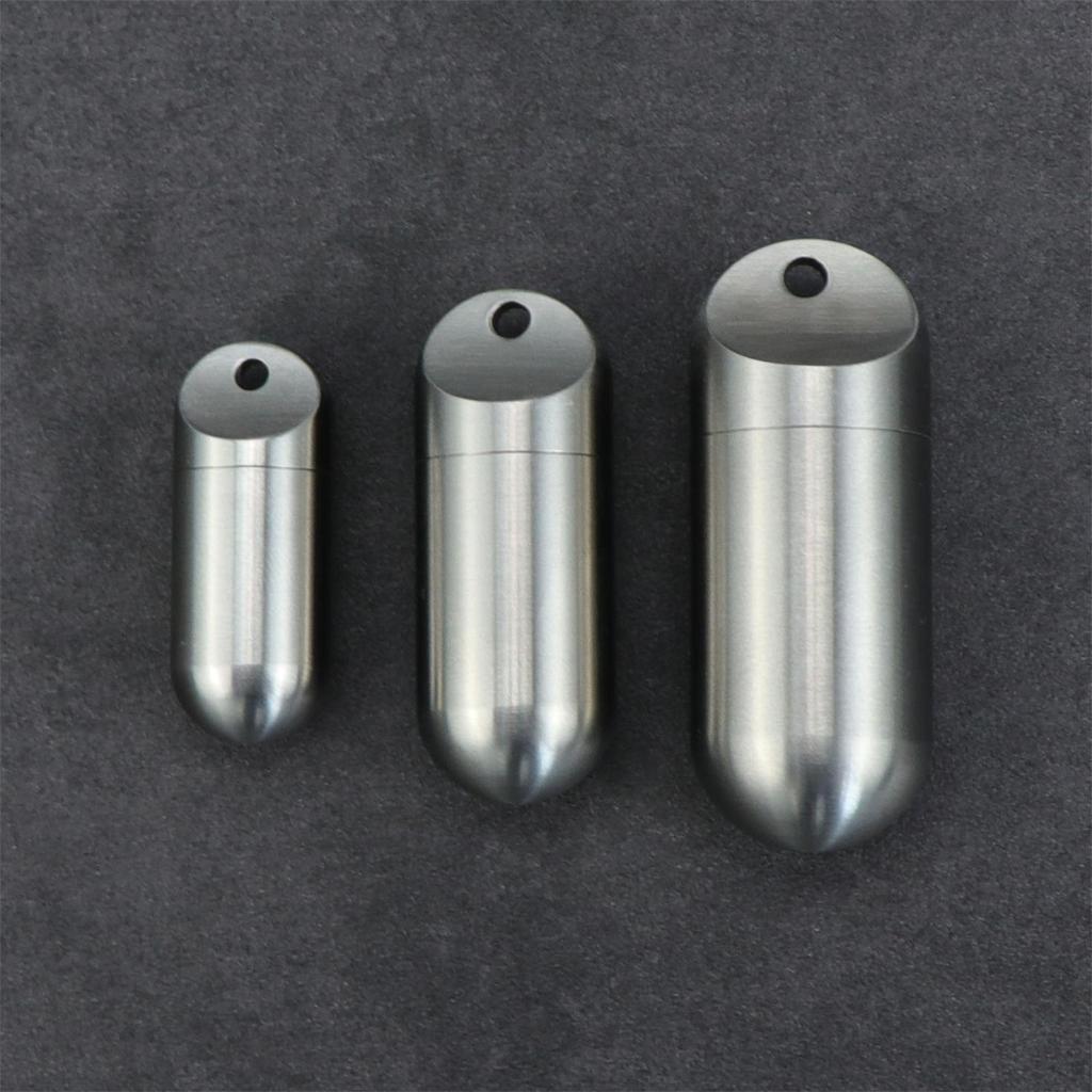 Waterproof Stainless Steel Pill Bottle Capsule - Portable, Moisture-Proof Storage for Outdoor Use