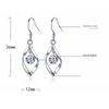 925 Sterling Silver Earrings Inlaid Zircon Women's Simple Pendant Earrings Valentine's Day Anniversary Party Birthday Gift