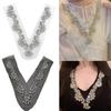 Bright Rhinestone V-shaped Collar Decoration Fabrics DIY Embellishments Hand Beaded Sew On Patch Hand Stitched