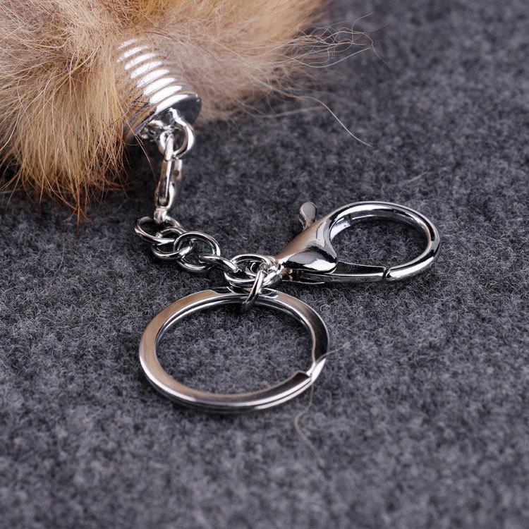 Women's Extra Large Real Fox Tail Keychain Pendant - Car/Bags Winter Charm