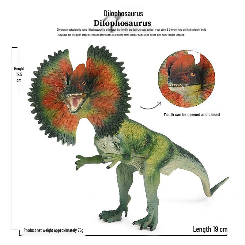 Jurassic Dinosaur Model: Children s Dilophosaurus and T. Rex Toy Figures