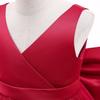 European & American Style Girls' Puffy Satin Mesh Sleeveless Gown for Weddings, Birthdays, & Performances - 2022 Collection