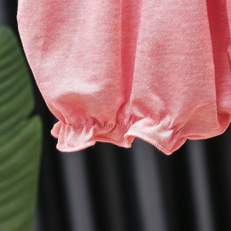 Newborn Baby Girl Embroidered Hanfu Romper - Cute Chinese Style Short Sleeve Summer Bodysuit for Outings