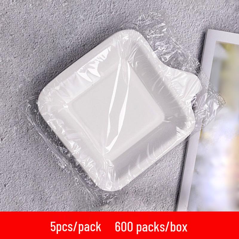 Disposable Rectangular Cake Plates - Degradable Party and Birthday Tableware, No-Wash Needed