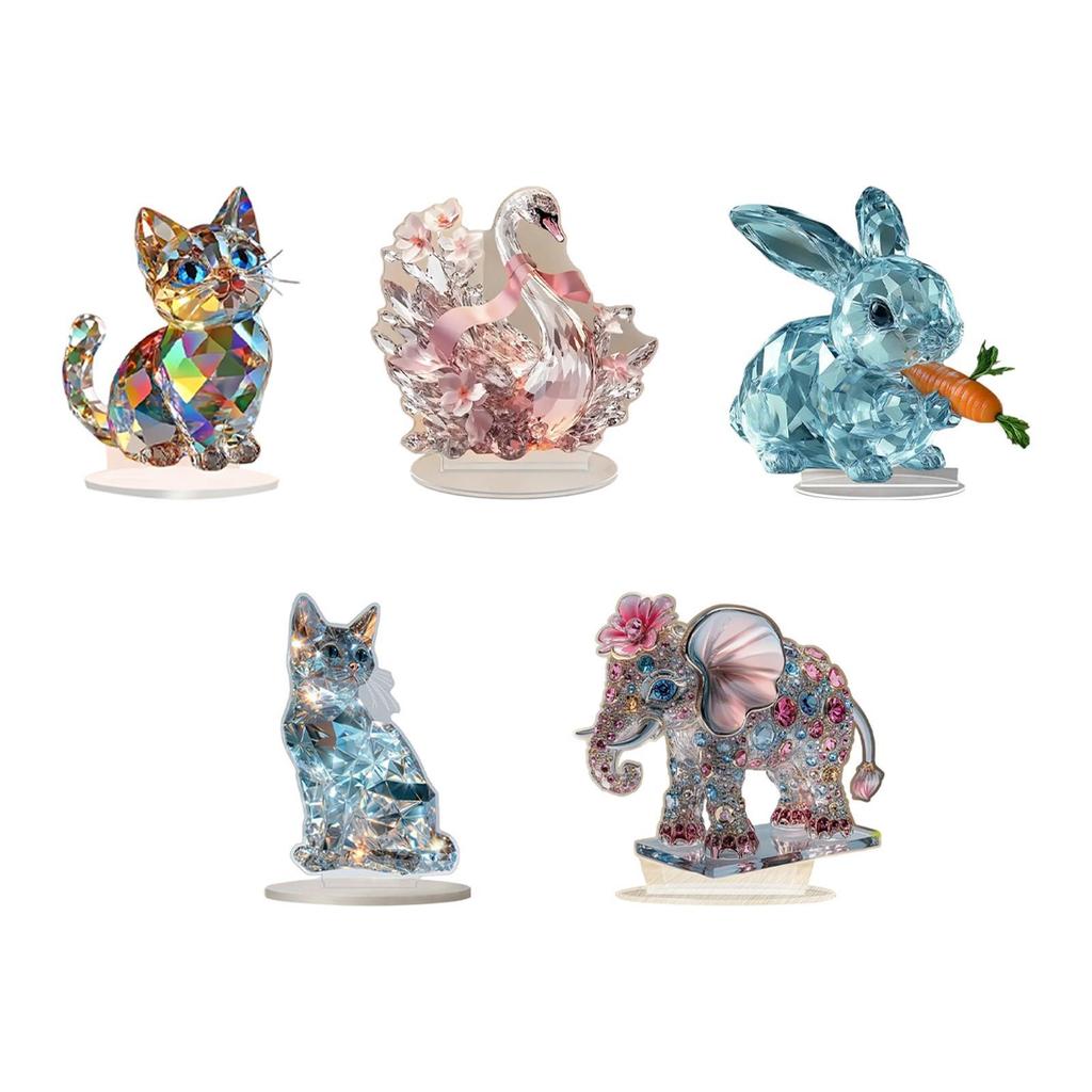 Acrylic Animal Decor 2D Flat Sign DIY Ornament for Holiday Office Businesses