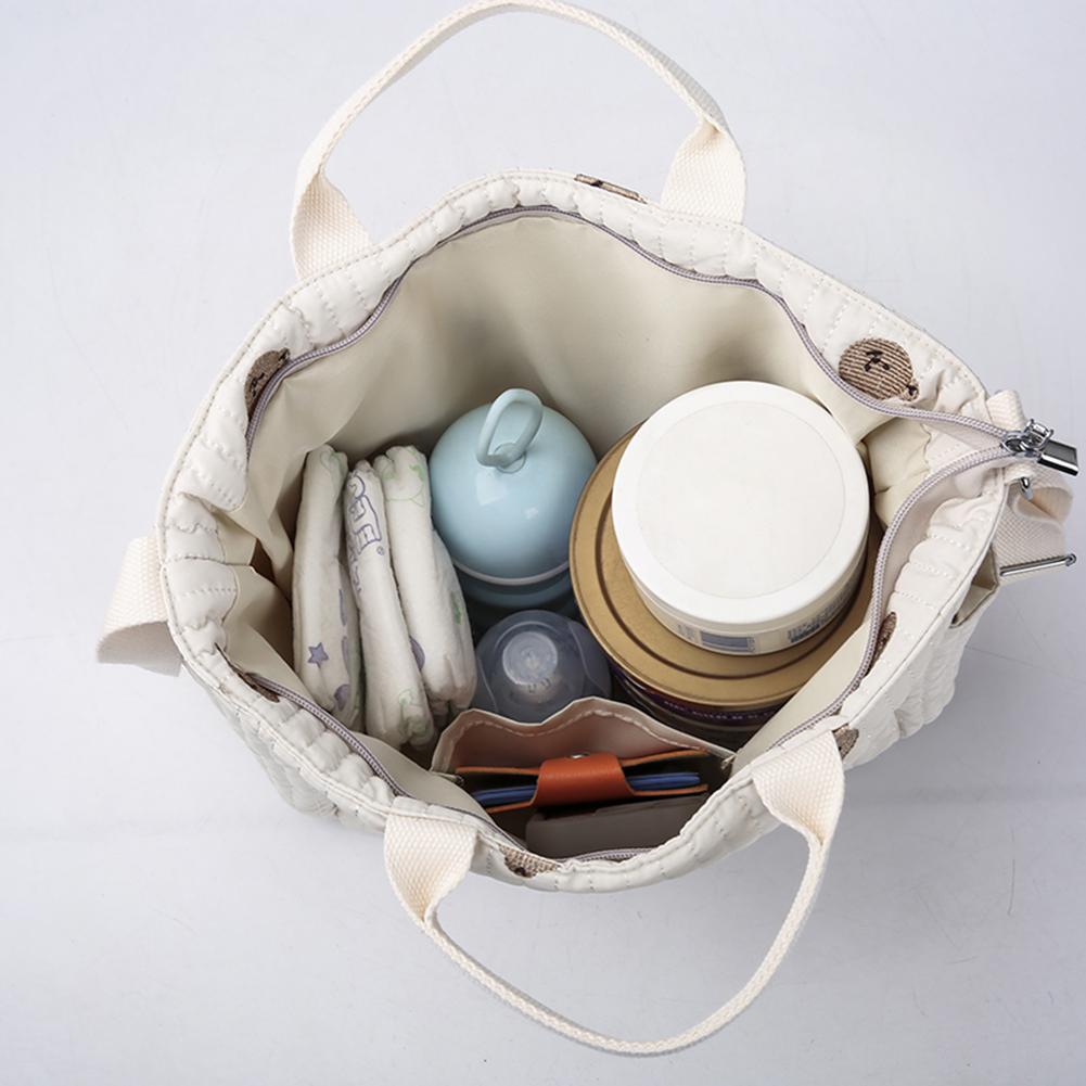 Women Cute Shoulder Bag Large Capacity Baby Diaper Crossbody Bag Adjustable Strap Cartoon Baby Nappy Bag Ladies Travel Handbag