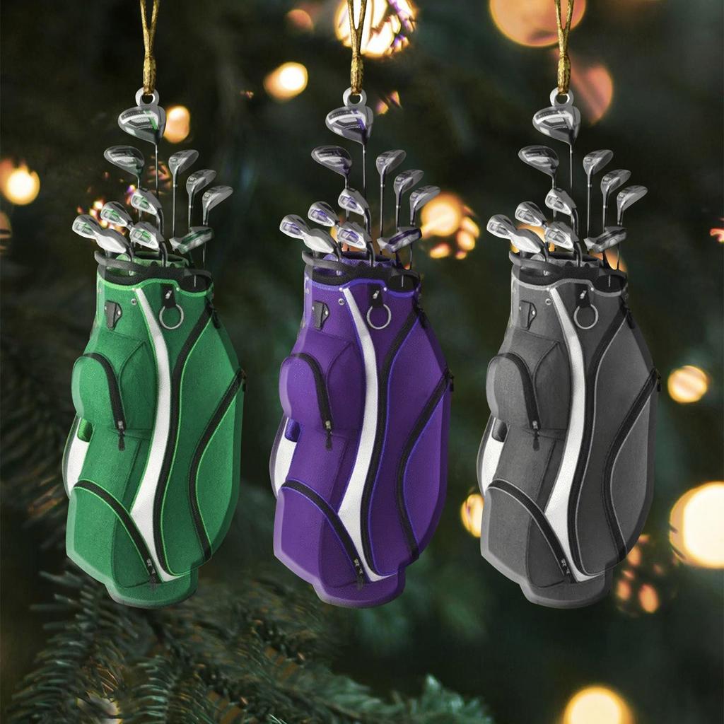 3pcs Hockeys Backpack Storage Acrylic Flat Pendant Christmas Pendant Hockeys Lover Gift