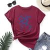 Coffee Alphabet Cotton T-Shirt Short Sleeve Round Neck Women 2d Print Tops