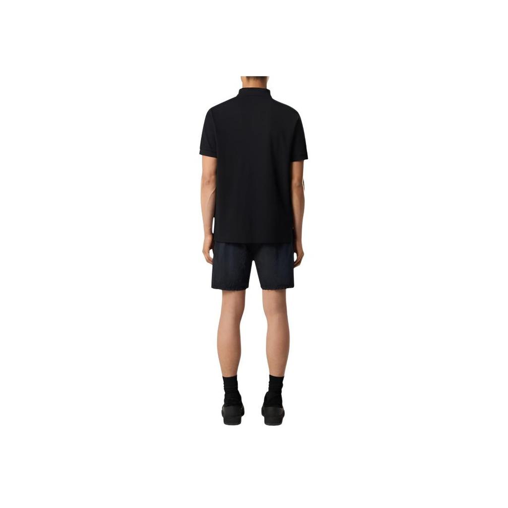 STONE ISLAND Logo Kurzarm Knopf Poloshirt Herren Poloshirts Schwarz K2S152200005S0017-V0029