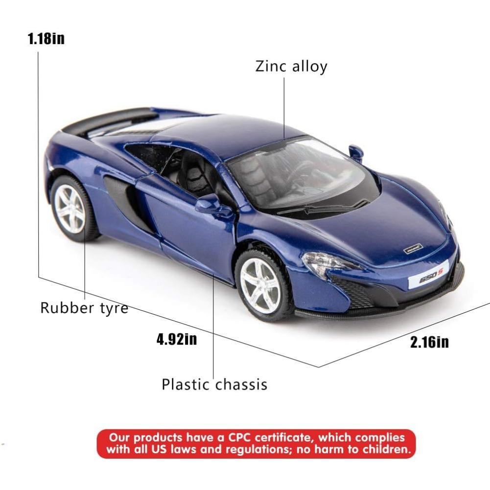 1/36 Scale McLaren S650 Casting Car Model, Zinc Alloy Toy Car for Kids, Pull Back Vehicles Toy Car for Toddlers Kids Boys Girls Gift