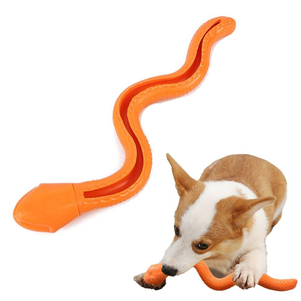 

Silicone Dog Chewing Toy Snake Pet Toy Slowly Feeder Dog Foraging Toy for Relieve Boredom