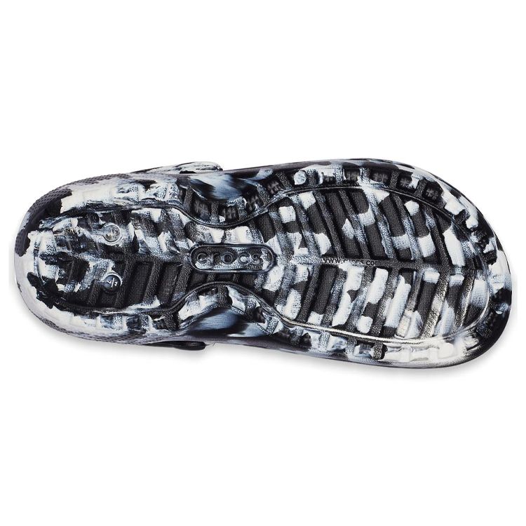 Crocs Classic Lined Clog Marbled - White Black Unisex Sneakers 207180-103