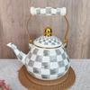 Classic Design Enamelled Ceramic Teapot, Ideal for Restaurants, Kitchens, Parties And Homes.
