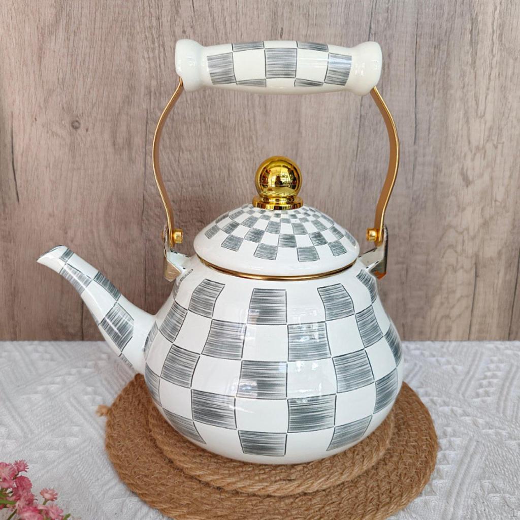 Classic Design Enamelled Ceramic Teapot, Ideal for Restaurants, Kitchens, Parties And Homes.