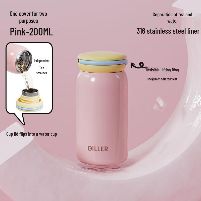 Dileber 316 Stainless Steel Mini Insulated Pocket Water Bottle