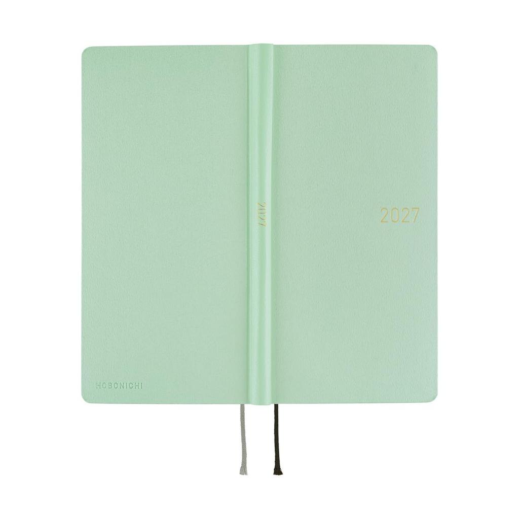 Hobonichi Techo 2027 Weeks Paper January Weekly Weekly Slim Vertical Series/Jade, Start, Planner, Left-Hand Layout,