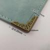 11pcs Notebook Metal-Edge Protection Bronze Decoration and TN Elastic Rubber Band for Protection Diary Accessories