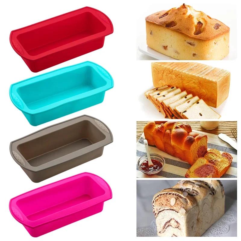 Round Shape Silicone Cake Mold, Rectangular Silicone Bread Pan, 12 Holes Muffin Cupcake Baking Pans