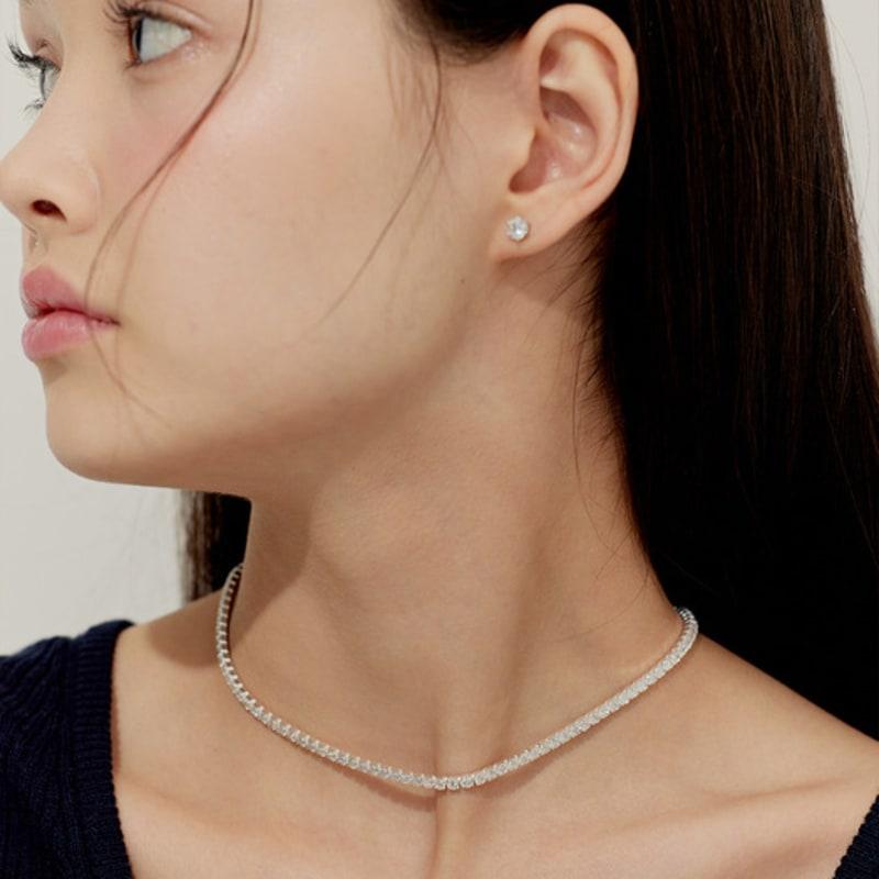 murmur [925silver]Simple tennis necklace
