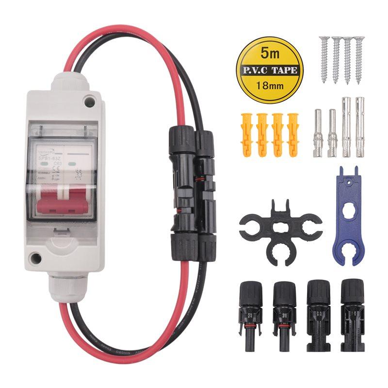 2025 Trend Solar Panel Disconnect Switch, 63A DC 1000V Breaker Box PV Disconnect Switch With IP65 Waterproof Box