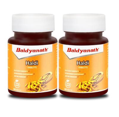 Turmeric Tablets Pack Of 2  X 60 Tabs Each 250mg Natural Haldi Extract For Immunity Skin Glow And Healthy Digestion Support