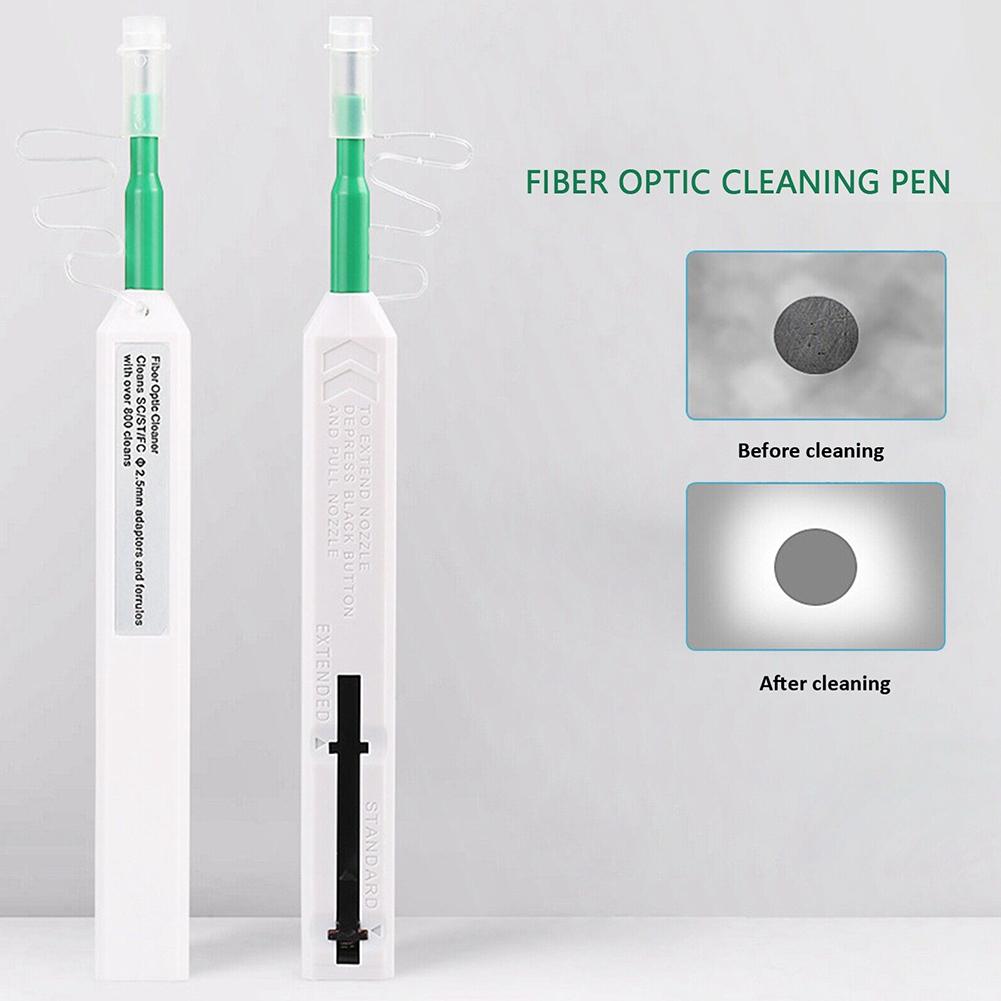Measurement Fiber Cleaner Antistatic Resin Cleaning Pen Fiber Optic For SC ST FC E2000 One-Click FC ST Connectors