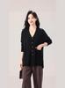 2026 Spring Women's Casual Korean Style Ice Silk Knit Cardigan - Single-Breasted, Long Sleeve, Loose Fit, Plus Size Sweater
