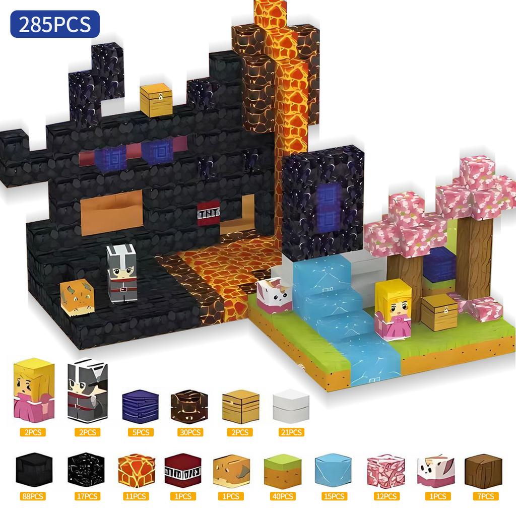 Children's magnetic block STEM toy cube magnetic puzzle construction piece