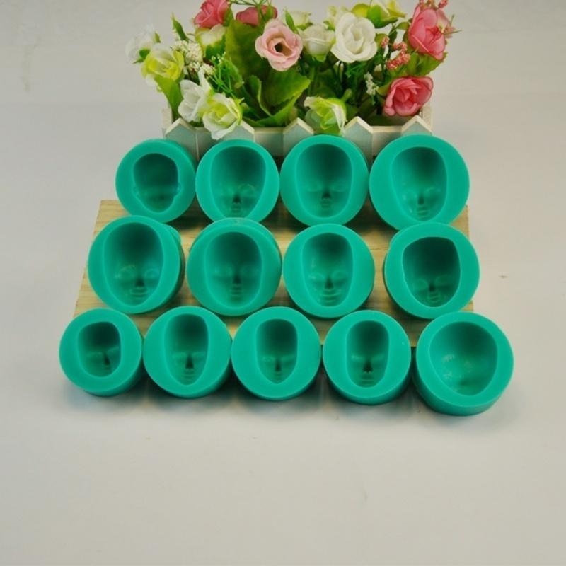 13 Pattern DIY Silicone Face Molds,3D Fondant Face Mold,Cake Decorating Tools Baking Tools For Cakes
