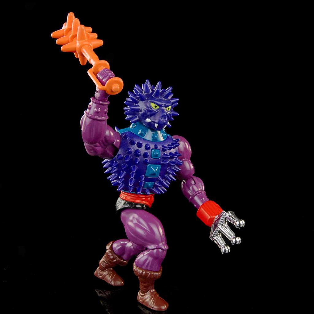 Masters of the Universe Origins Snake Male Articulated Collectible MOTU Figure with Accessories and Mini HKM79 Toy, Spiker, Comic,