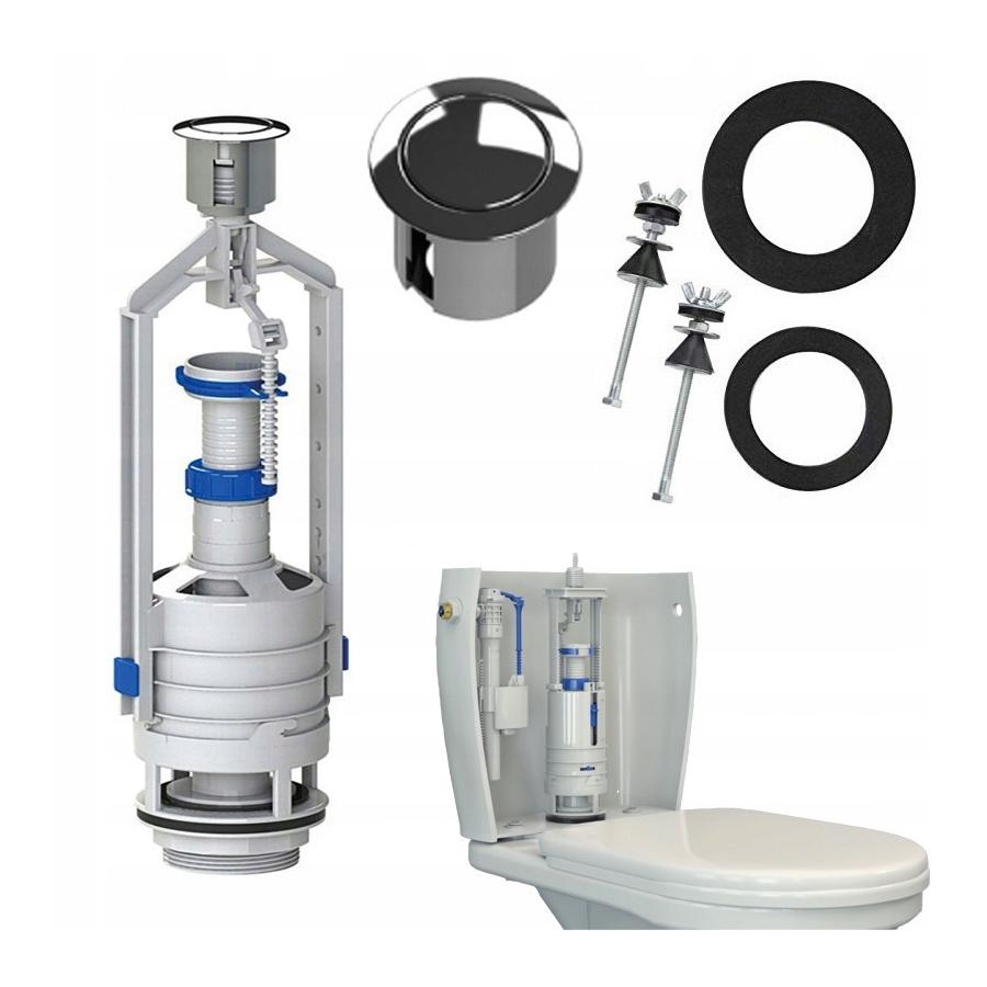 Valvola di Scarico per Cassetta + Kit di Riparazione Universale per Cersanit Roca