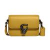 Studio 12 Push Lock Closure Multi-function Pocket Cowhide and Leather Shoulder Crossbody Bag Small Size Women's Goose Yellow