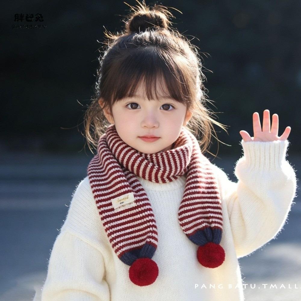Thick Warm Knit Knit Striped Scarf Striped Pattern Toddler Scarf  Winter Outdoor Play