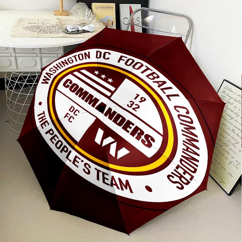 Washington Commanders Map Umbrella Folding umbrella, automatic umbrella 8-Frame for Travel, camping Use Gift for Halloween Christmas