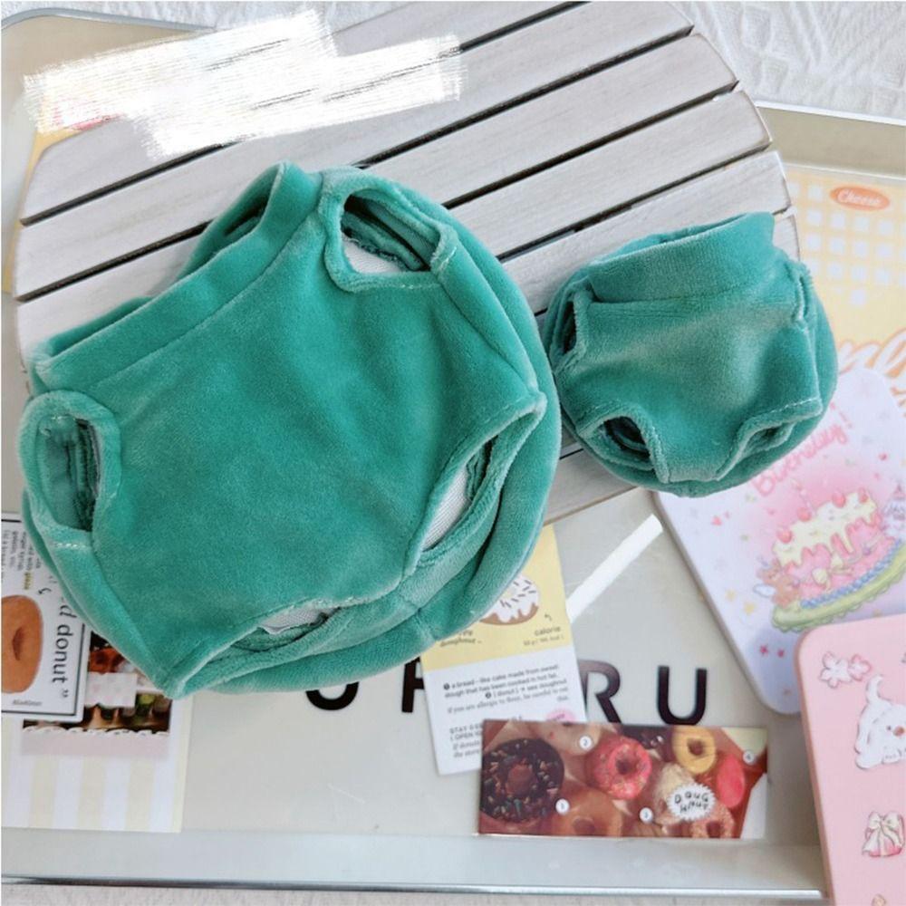 10cm/20cm Doll Clothes Green Pink Blue Miniature Crawling Suit Cotton Stuffed Dolls