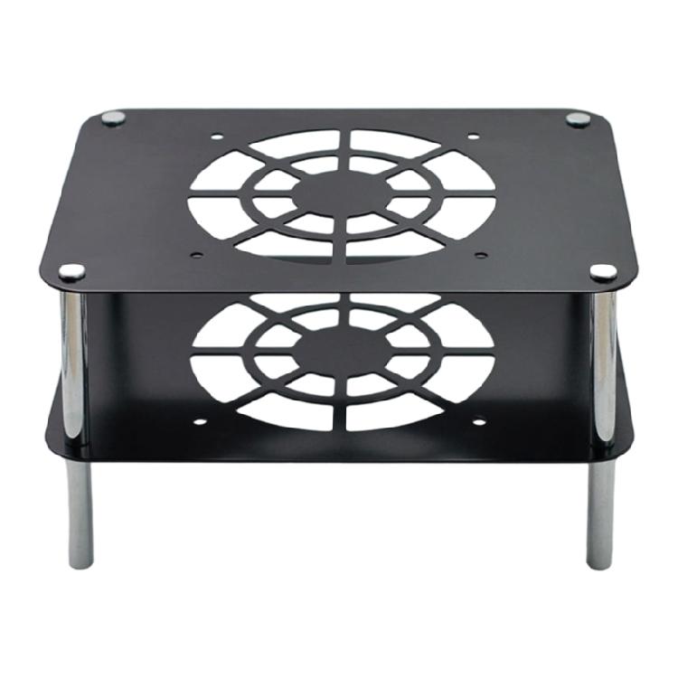 

Router Cooling Base High Efficiency Aluminum Heat Dispersion Double Layer Quick Assembly for Stable Internet Connection чёрный