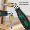Professional Ratcheting Screwdriver Kit 10 Interchangeable Heads Carbon Steel Construction Ergonomic Grip Design