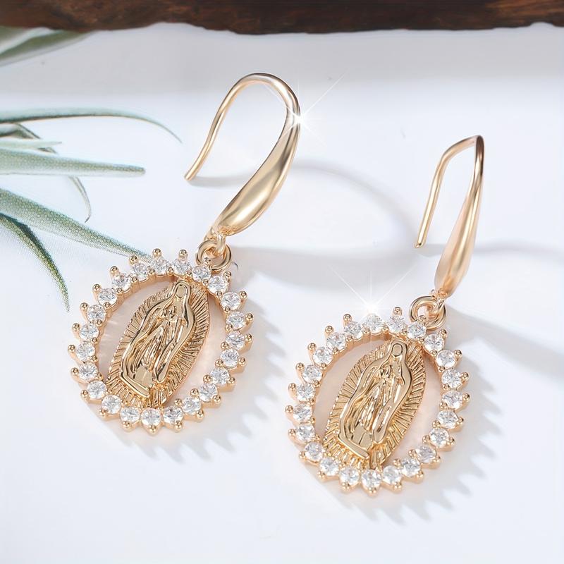 Серьги-подвески Девы Марии для женщин — фото 3