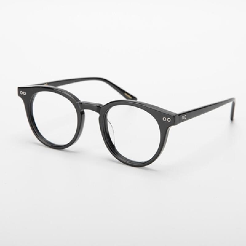 SBKA True-C01 Round Horn-Rimmed Glasses
