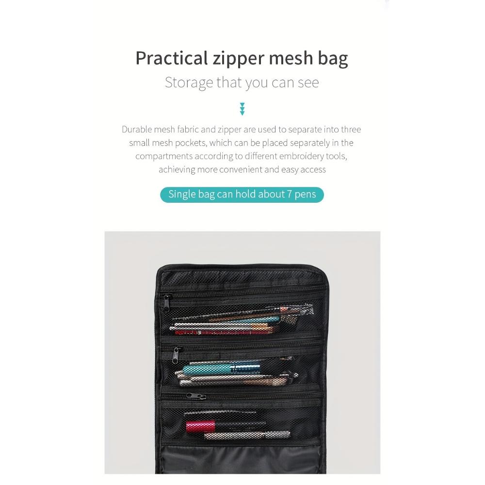 Large -capacity Multi-layer Professional Cosmetic Bag,portable Manicure Pattern Embroidery Makeup Toolbox, Jewelry, Necklace,ring,pendant Storage Box.