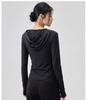 Women's Slimming Yoga Jacket: 2026 Summer Sun Protection Hooded Cardigan