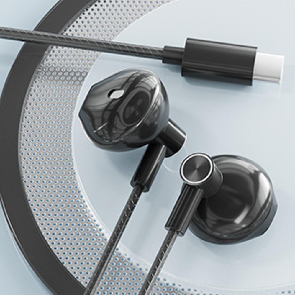 With Mic Wired Earphone Type C Wired Headset Sport Earphones Gaming Earphone  Listen To Music
