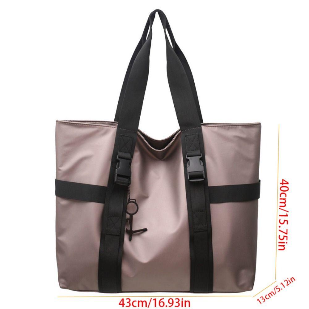 Waterproof Male Tote Bag Large Capacity Nylon Duffle Bag Zipper Men Shoulder Bag  Streetwear