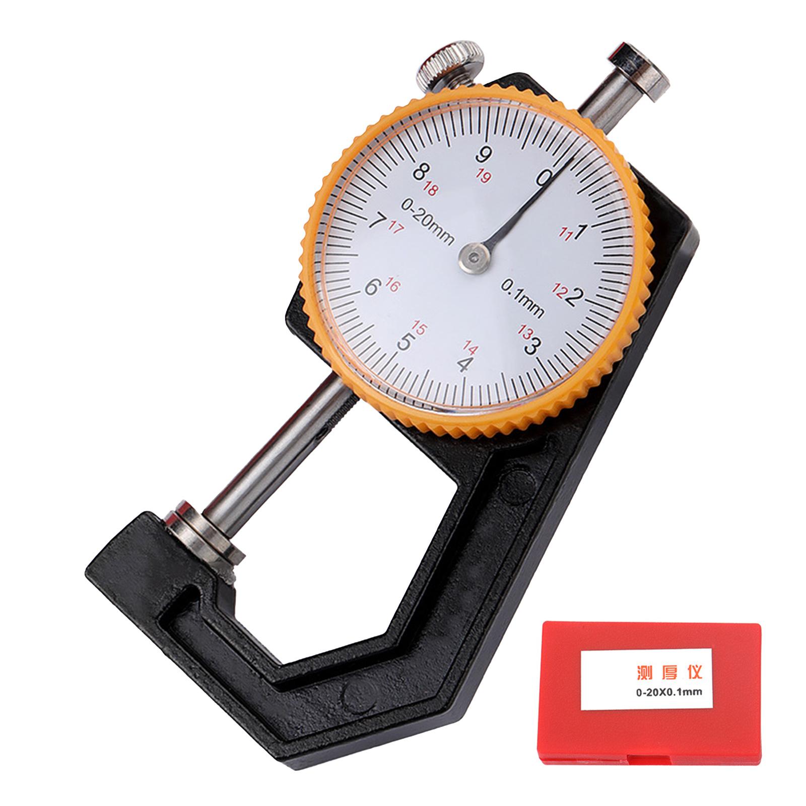 

Толщиномер с диапазоном 0-20 мм, индикатор для ювелиров, измерение кожи и ткани с точностью 0,1 мм