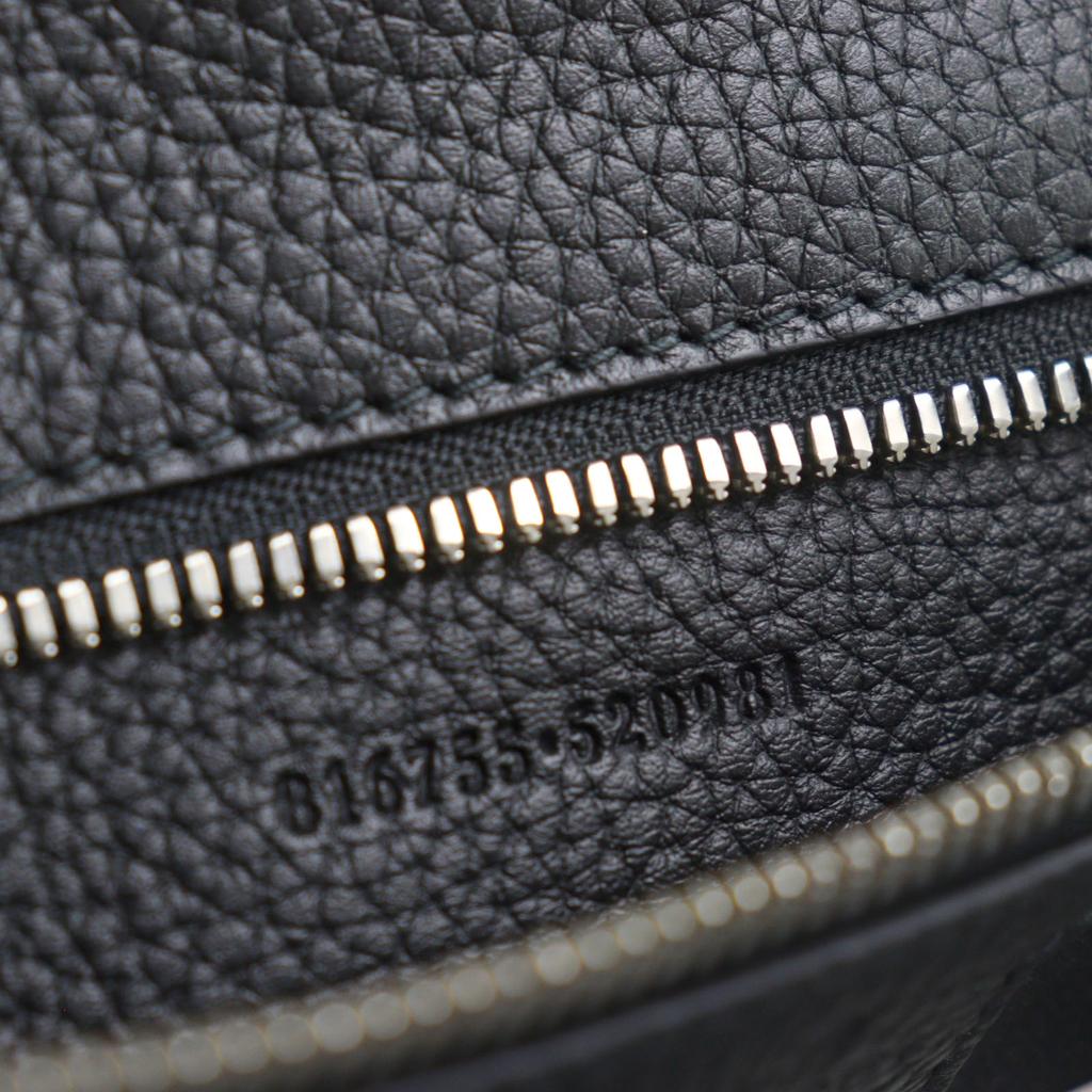 Gucci Clutch Bag Flap-type Business Case Black Leather Mens 816755 Used