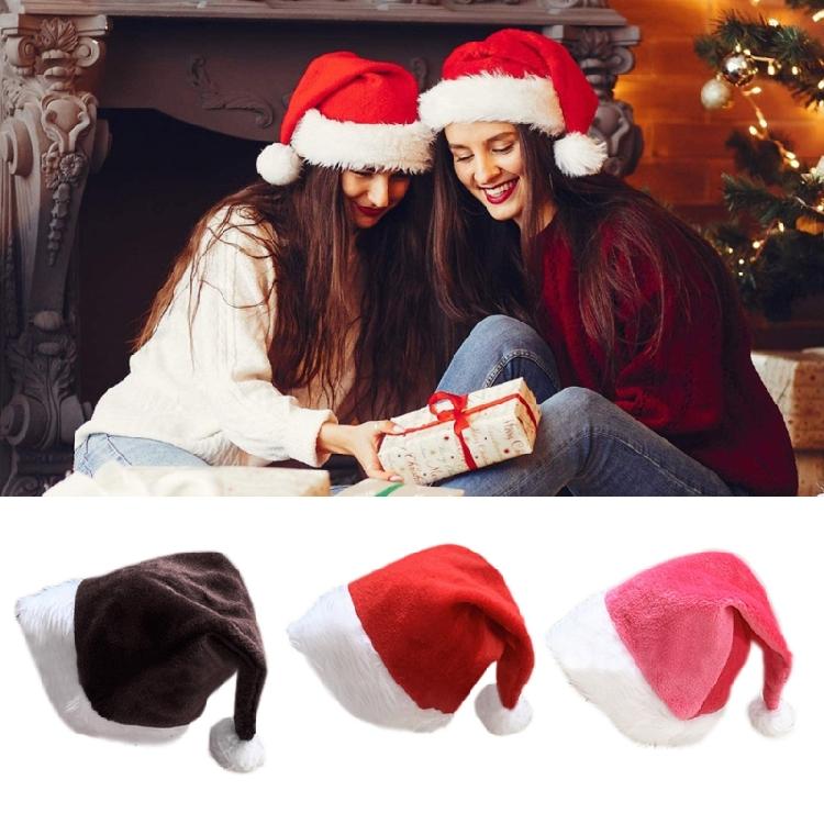Christmas Party Hat Furry Christmas Hat Plush Santa Hat Christmas Party Decor