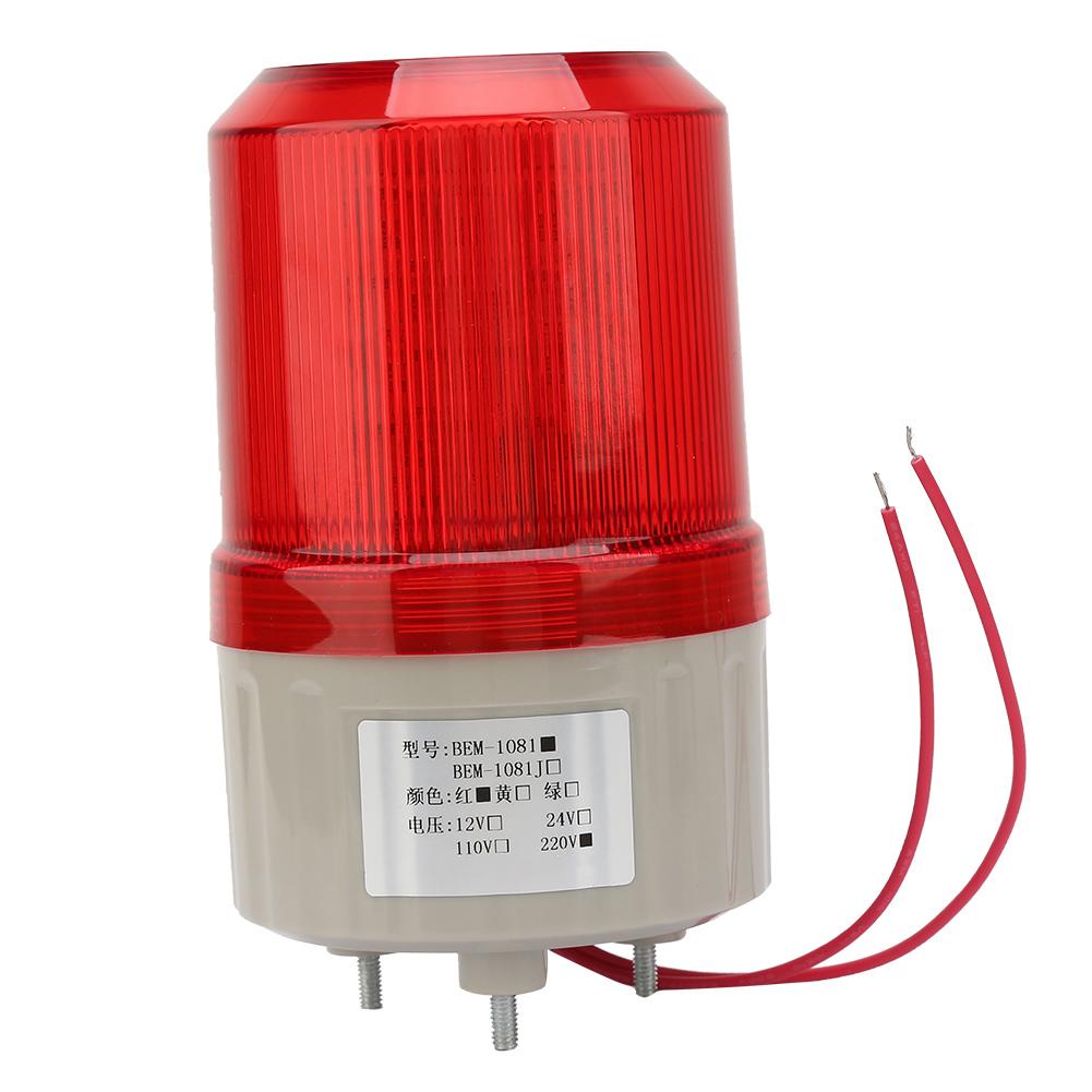 Buy 220VAC Rotating Flashing Signal Light Red LED Warning Light 75mm ...