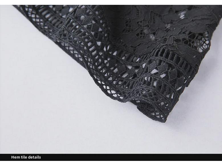 V-Neck Eyelash Lace A-Line Dress, European Style, Summer Fashion, Plus Size, Mid-Length Skirt, Fits Up to 200 Pounds