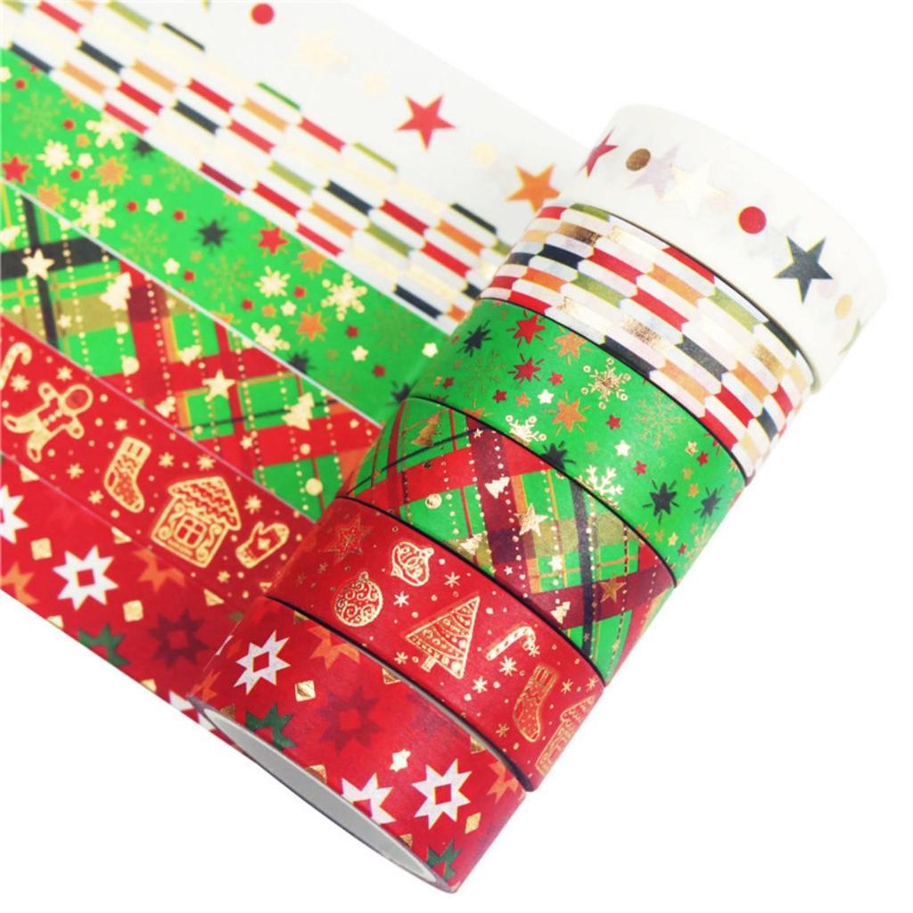 12 Pieces Decorative Washi Tape Long-Lasting Rolls Reflective