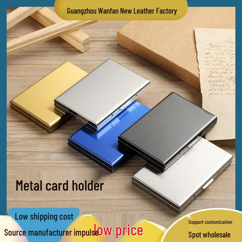 Portable Anti-Theft RFID Blocking Stainless Steel Card Holder for Men & Women